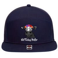 Not Today Heifer 7 Panel Mesh Trucker Snapback Hat