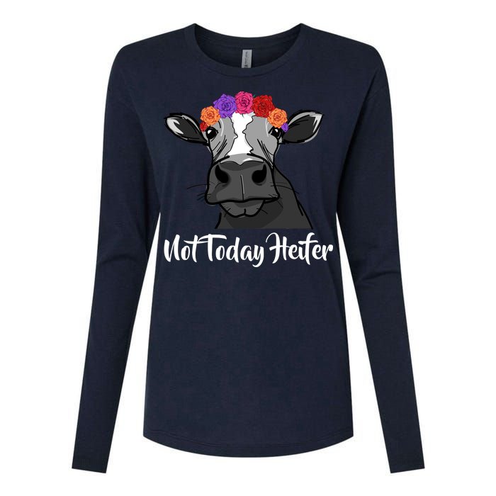 Not Today Heifer Womens Cotton Relaxed Long Sleeve T-Shirt