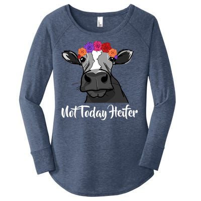 Not Today Heifer Women's Perfect Tri Tunic Long Sleeve Shirt