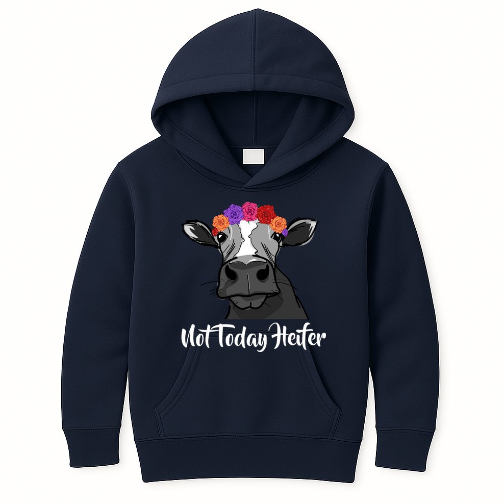 Not Today Heifer Kids Hoodie