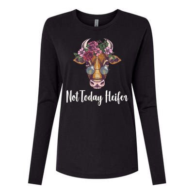 Not Today Heifer Funny Womens Cotton Relaxed Long Sleeve T-Shirt