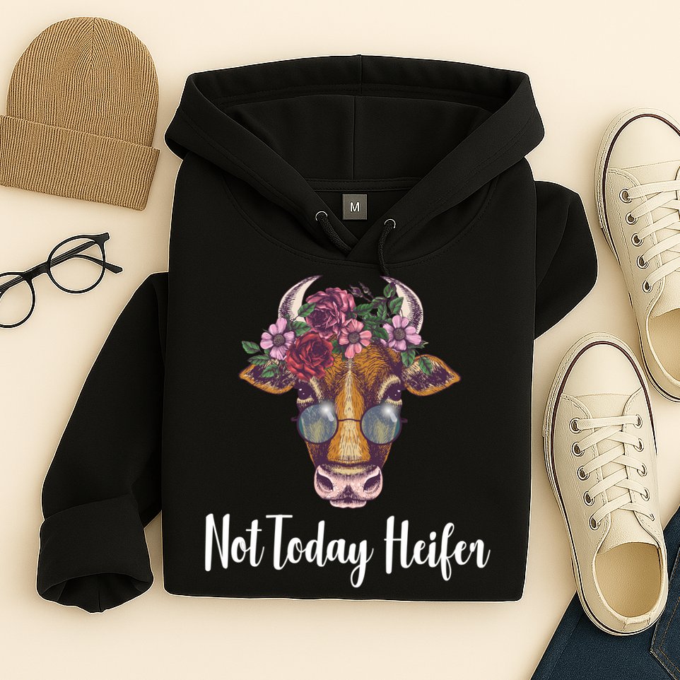 Not Today Heifer Funny Hoodie