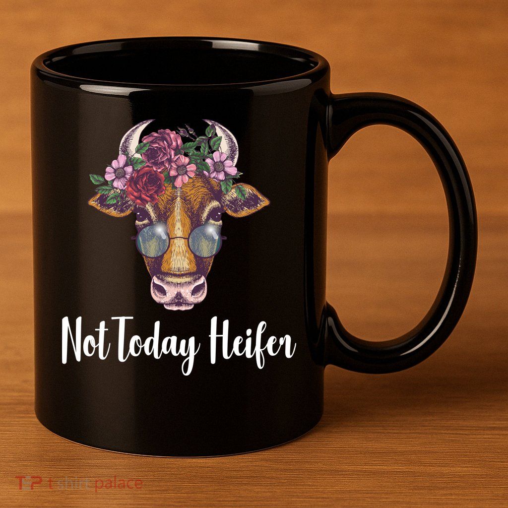 Not Today Heifer Funny 11oz C Handle Ceramic Mug