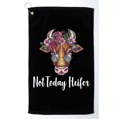 Not Today Heifer Funny Platinum Collection Golf Towel