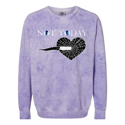 Not Today Night King Slayer Colorblast Crewneck Sweatshirt