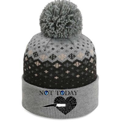 Not Today Night King Slayer The Baniff Cuffed Pom Beanie