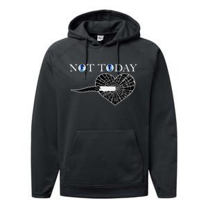 Not Today Night King Slayer Performance Fleece Hoodie