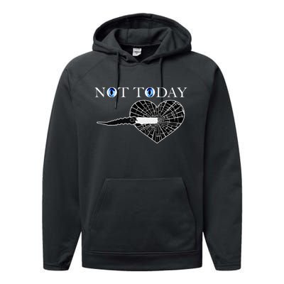 Not Today Night King Slayer Performance Fleece Hoodie