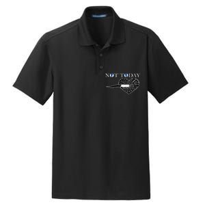 Not Today Night King Slayer Dry Zone Grid Polo