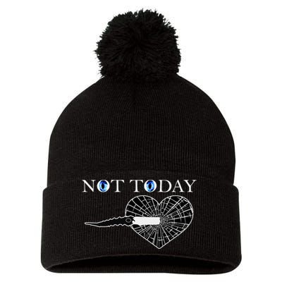 Not Today Night King Slayer Pom Pom 12in Knit Beanie