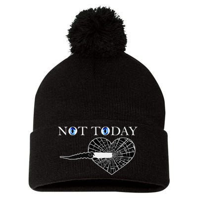 Not Today Night King Slayer Pom Pom 12in Knit Beanie