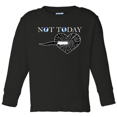 Not Today Night King Slayer Toddler Long Sleeve Shirt