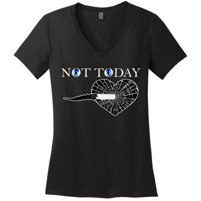Not Today Night King Slayer Women's V-Neck T-Shirt