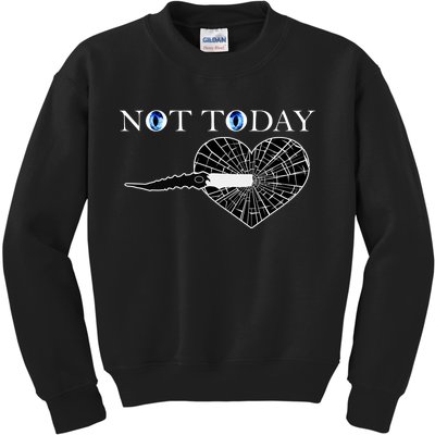 Not Today Night King Slayer Kids Sweatshirt