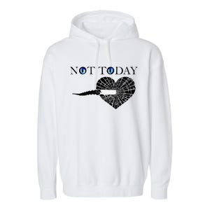 Not Today Night King Slayer Garment-Dyed Fleece Hoodie