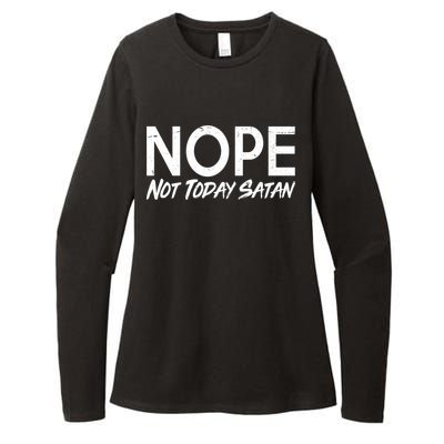 Not Today Satan Womens CVC Long Sleeve Shirt