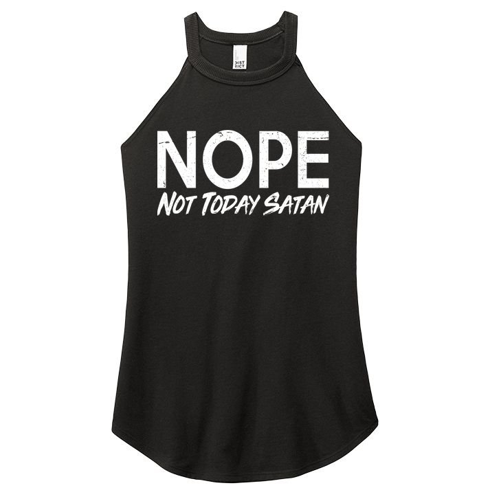 Not Today Satan Women's Perfect Tri Rocker Tank