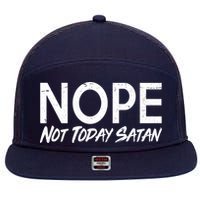 Not Today Satan 7 Panel Mesh Trucker Snapback Hat