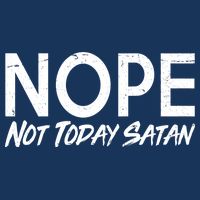 Not Today Satan 7-Panel Snapback Hat