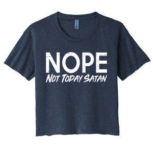 Not Today Satan Women's Crop Top Tee