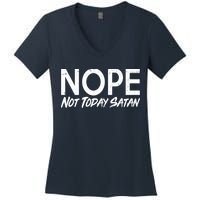 Not Today Satan Women's V-Neck T-Shirt