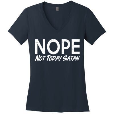 Not Today Satan Women's V-Neck T-Shirt