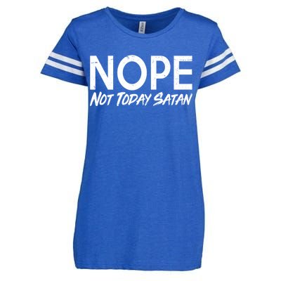 Not Today Satan Enza Ladies Jersey Football T-Shirt