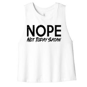 Not Today Satan Women's Racerback Cropped Tank