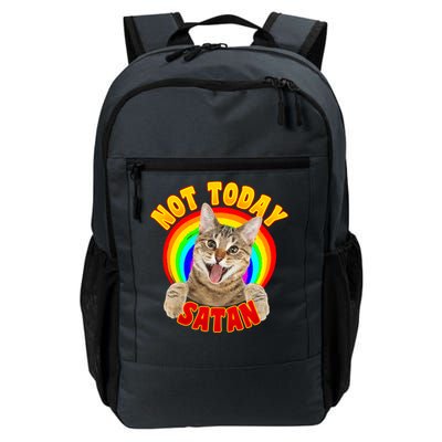 Not Today Satan Funny Cat Rainbow Daily Commute Backpack