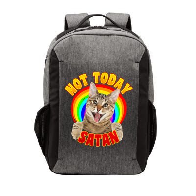 Not Today Satan Funny Cat Rainbow Vector Backpack