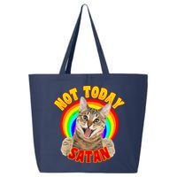 Not Today Satan Funny Cat Rainbow 25L Jumbo Tote