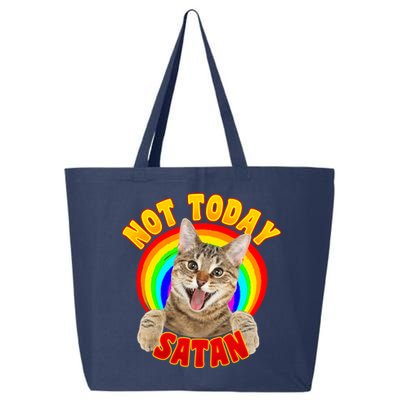 Not Today Satan Funny Cat Rainbow 25L Jumbo Tote