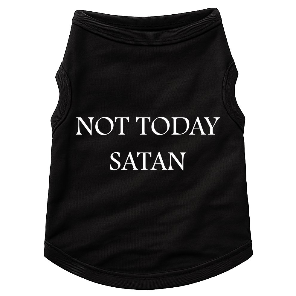 Not Today Satan Funny Devil Doggie Tank