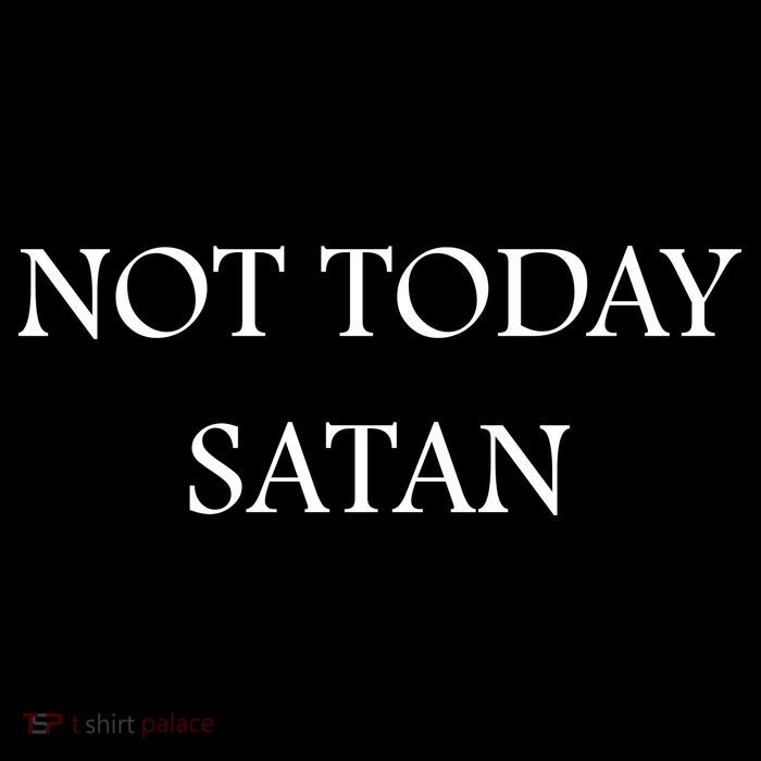 Not Today Satan Funny Devil Flexfit Unipanel Trucker Cap