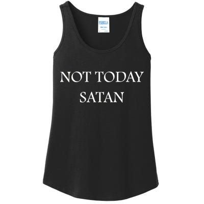 Not Today Satan Funny Devil Ladies Essential Tank