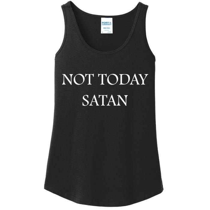 Not Today Satan Funny Devil Ladies Essential Tank