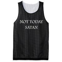 Not Today Satan Funny Devil Mesh Reversible Basketball Jersey Tank