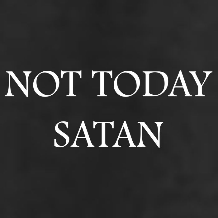 Not Today Satan Funny Devil Golf Towel