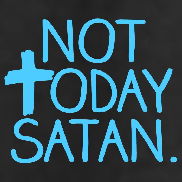Not Today Satan Jesus Cross Adult Drive Performance Visor