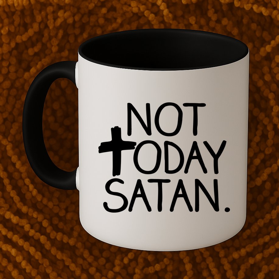 Not Today Satan Jesus Cross Mug