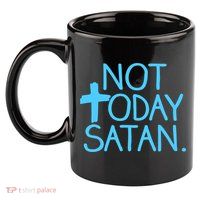 Not Today Satan Jesus Cross 11oz C Handle Ceramic Mug