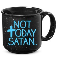 Not Today Satan Jesus Cross 15oz Campfire Ceramic Mug