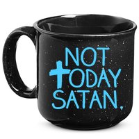 Not Today Satan Jesus Cross 15oz Campfire Ceramic Mug