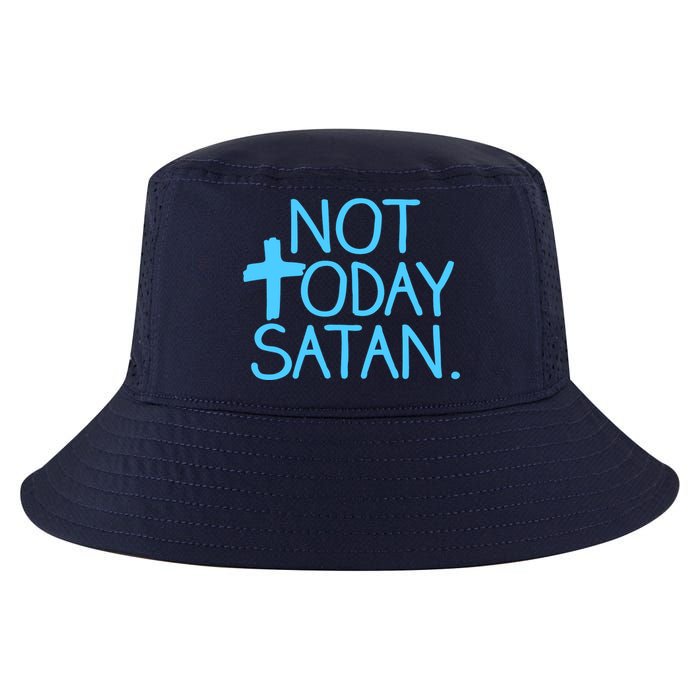 Not Today Satan Jesus Cross Cool Comfort Performance Bucket Hat