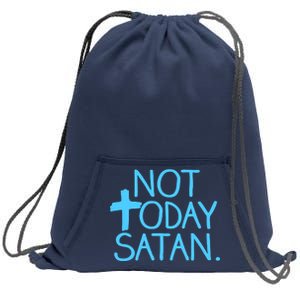 Not Today Satan Jesus Cross Sweatshirt Cinch Pack Bag