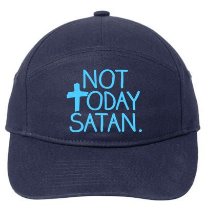 Not Today Satan Jesus Cross 7-Panel Snapback Hat