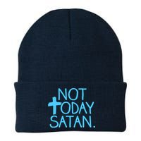 Not Today Satan Jesus Cross Knit Cap Winter Beanie