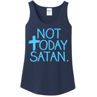 Not Today Satan Jesus Cross Ladies Essential Tank