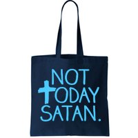 Not Today Satan Jesus Cross Tote Bag