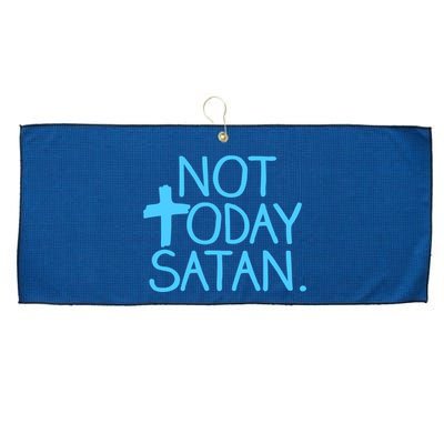 Not Today Satan Jesus Cross Large Microfiber Waffle Golf Towel